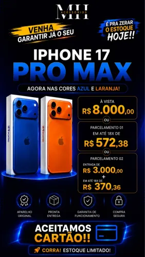 iPhone 17 Pro Max 256GB - NOVO LACRADO