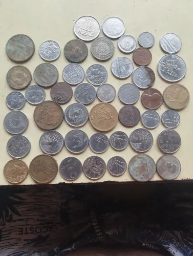 Coleção de moedas antigas