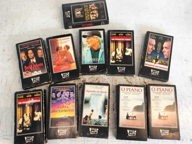 Lote 10 Fitas VHS - Globo Vídeo / No Cinema/ Usada