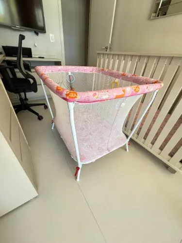 Cercadinho Com Tela Tubline Rosa