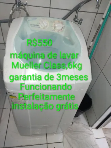 Vendo máquina de lavar Mueller 6kg, funcionando perfeitamente R$550.Itajai.