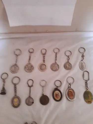 Chaveiros Religiosos Metalizados Lote Com 13 Peças