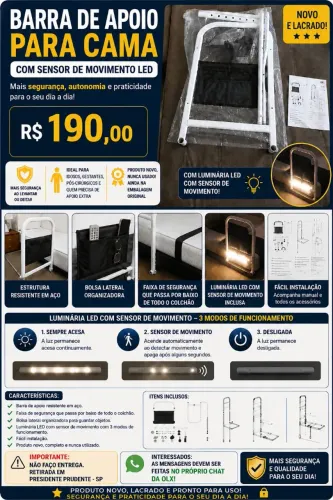 Barra de Apoio para Cama