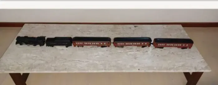 Maravilhosa composição de trens de ferromodelismo escala O Lionel