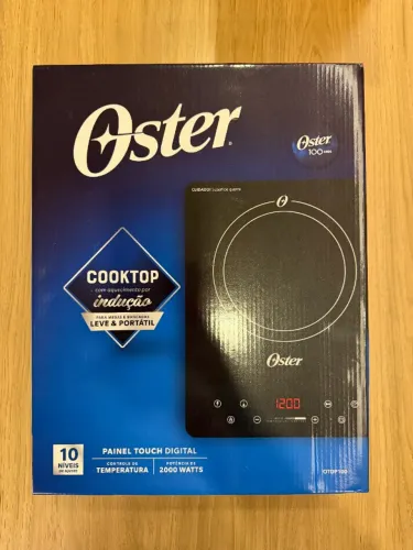 Cooktop De Indução 1 Boca Oster Touch Screen Portátil Cor Preto