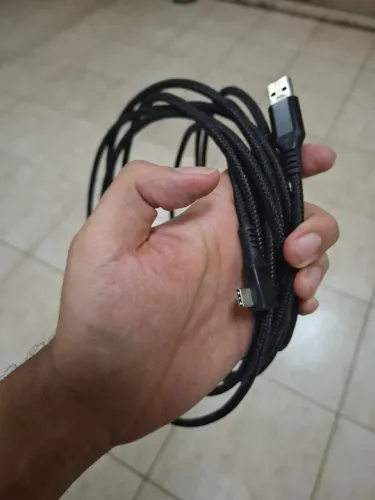 Cabo Link VR 5M Meta Quest 2 3 Oculus Quest USB C 90 Graus Trançado PCVR