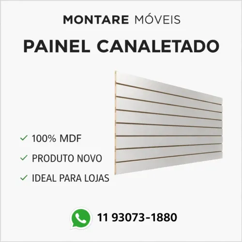 PAINEL CANALETADO PARA LOJA EM MDF | EXPOSITOR COMERCIAL - NOVO - ENTREGA RÁPIDA