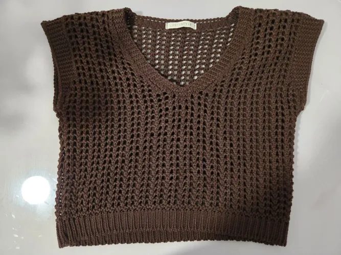[LoftStyle] Colete/regata Tricot Violat - Marrom