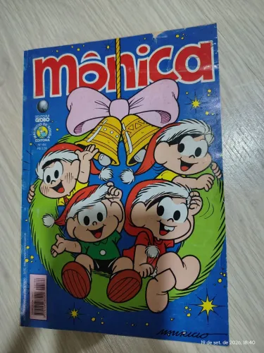 Lote com 5 gibis da Mônica com capas de Natal. HQ, gibis
