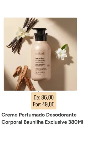 Hidratante  perfumado baunilha exclusive