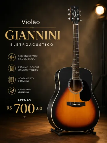 Violão Eletroacústico Giannini