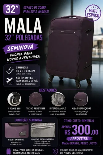 Mala de viagem 32 (tecido)