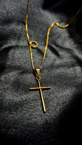 Corrente Veneziana 1mm c/ Pingente Banhada 18k