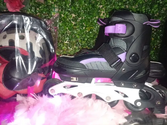 PATINS ADULTO COM KIT DE PROTEÇÃO