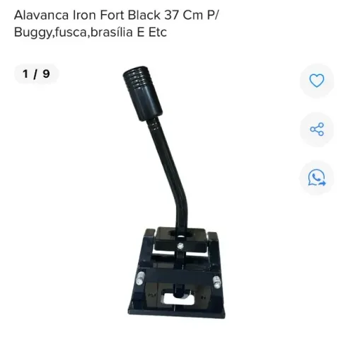 ALAVANCA IRON FORT BLACK 37CM P/ BUGGY, FUSCA, BRASILIA