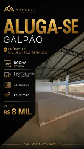 Galpão próximo à Cajuína São Geraldo .