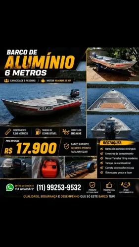 Barco de alumínio 