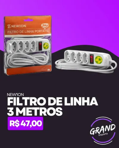 Filtro de linha 3 metros