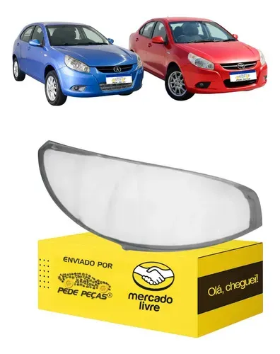 Lente Farol Jac J3 2011 A 2013 Hatch Sedan Turin Ld