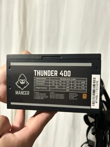Fonte Mancer Thunder 400W 80 Plus Bronze - Semi Nova (3 meses de uso)