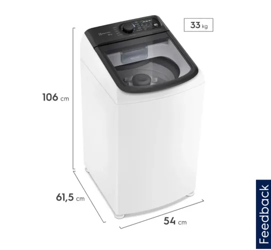 Máquina de Lavar Electrolux Efficient 13kg Branca