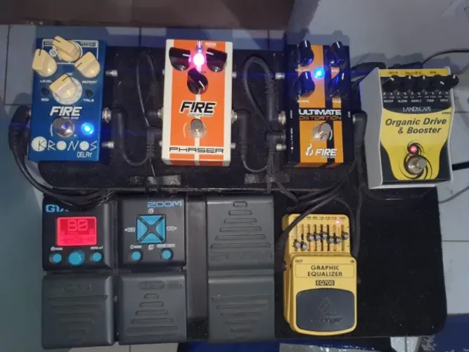 Pedais de Guitarra - Setup Completo com Pedaleira + Pedalboard + Fonte