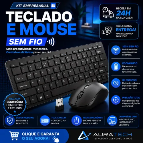 VENDO MOUSE E TECLADO SEM FIO. KIT EMPRESARIAL?