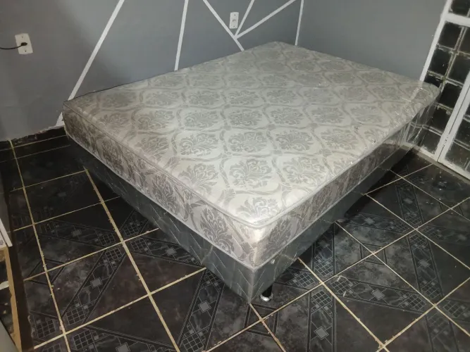 Cama Box Casal De Espuma Higienizada