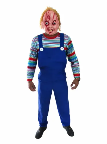 Fantasia Adulto Boneco Assassino Cosplay Chucky Halloween