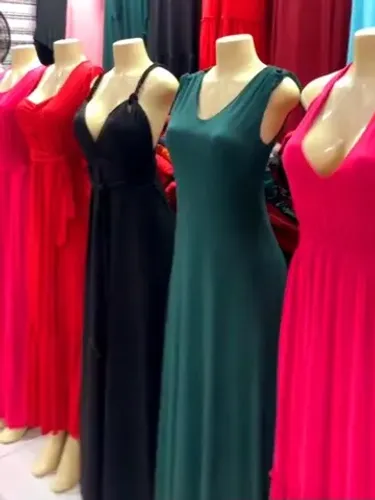 Vestidos e Macacões Longos Baratos Estampado Liso (Fazemos entrega) 
