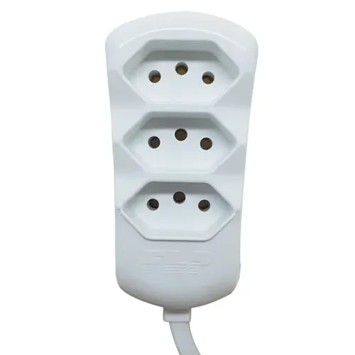 Extensão elétrica 3 Tomadas Tripolar Bivolt 1.5 Metros nova