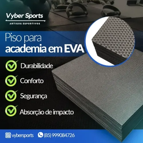 Piso Academia Eva 50x50cm 15mm Preto