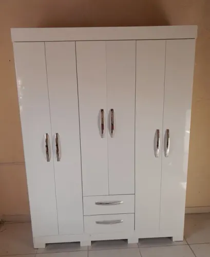 Roupeiro 6 portas / 2 gavetas branco Áries ENTREGA HOJE !!!