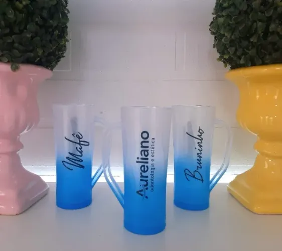 Copo Long Drink com Alça Degradê Personalizado