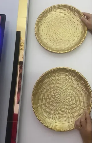 Quadros de madeira dourado 
