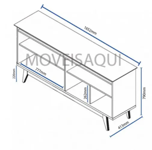 Buffet C/4 Portas Classic Off White c/Frejo Semi-novo