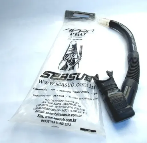 RESPIRADOR DE TUBO SNORKEL  SEA SUB AERO PRÓ - PRETO REF- 993