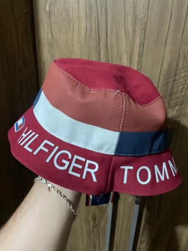 chapéu bucket tommy hilfiger vermelho novo