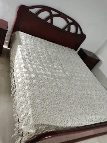Colcha casal em crochê feito a mão