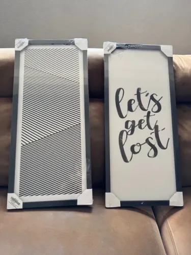 2 Quadros decorativos lacrados modernos para sua casa