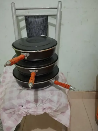 Kit 3 frigideira de mokeka de alumínio....boca lacrada na embalagem