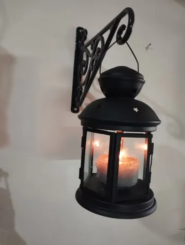 Luminária de Parede em Ferro e Vidro - Estilo Vintage