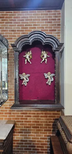 Antiguidades, nicho oratorio de madeira antigo