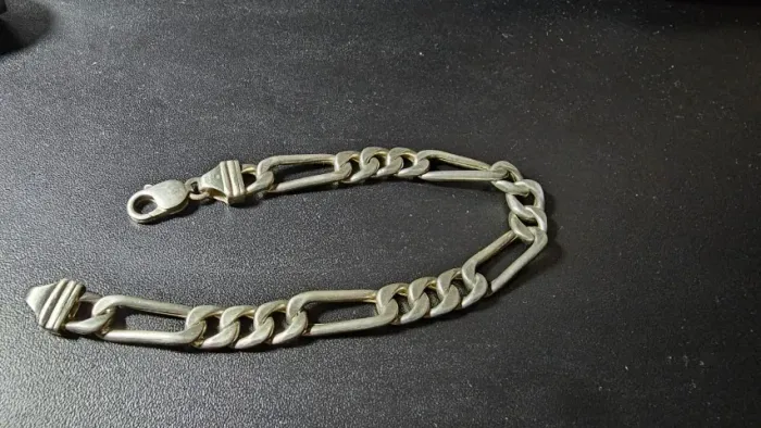 Pulseira Prata 925, 24 cm comprimento, modelo 3x1, 25 gramas, 9,5 mm.
