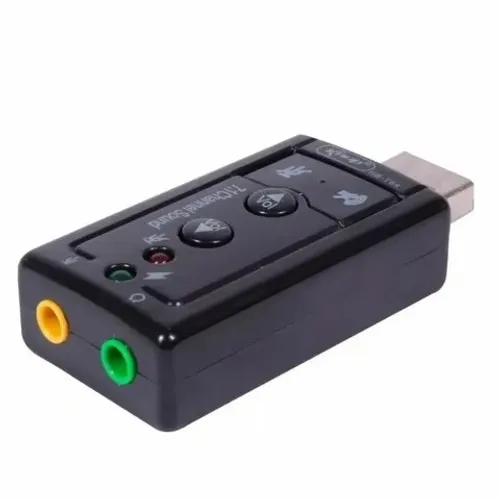 Placa de Áudio Som 7.1 USB - NOVA - Entrega grátis!