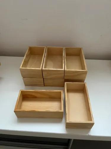 10 caixas madeira artesanato saboaria etc