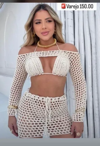 Conjunto de Crochê Praia - Elegância e Conforto