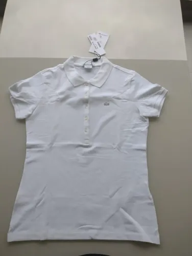 Camisa Polo feminina Lacoste branca tamanho 42 modelo 9430