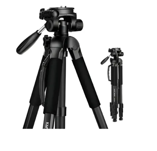 Tripé K&f Concept Kf2624l Para Câmeras Preto (Usado)