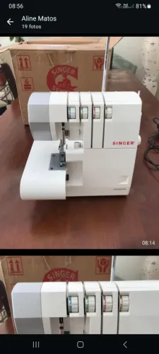 Máquina overloque e máquina costura singer